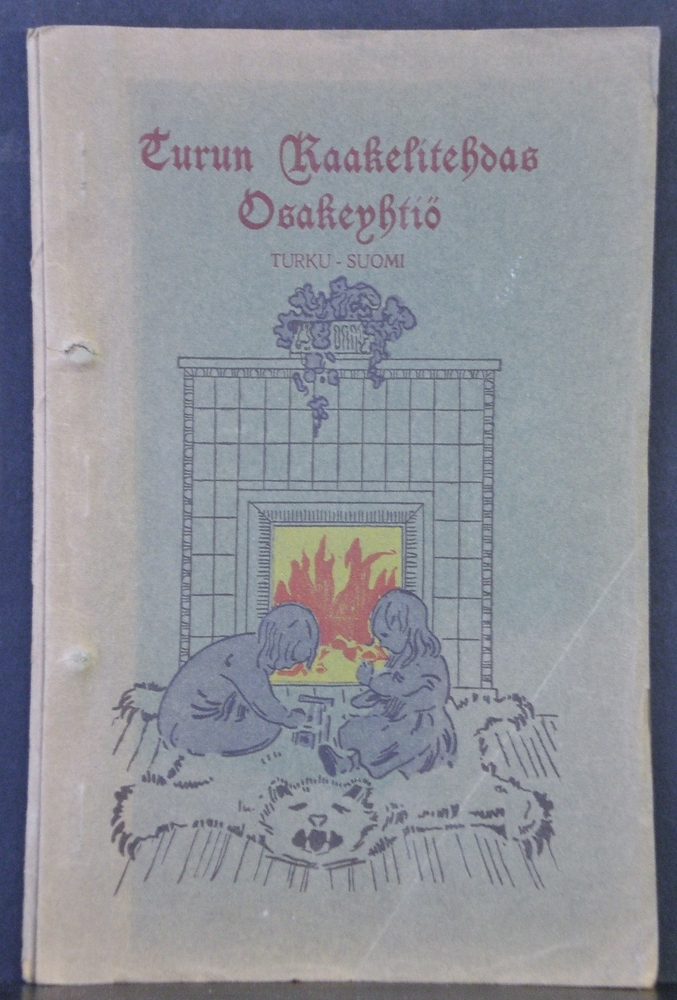 Turun kaakelitehdas Osakeyhtiö. Hintaluettelo takkauuneista 1929