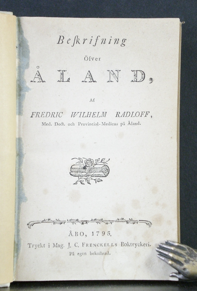Radloff, Fredric Wilhelm: Beskrifning öfver Åland