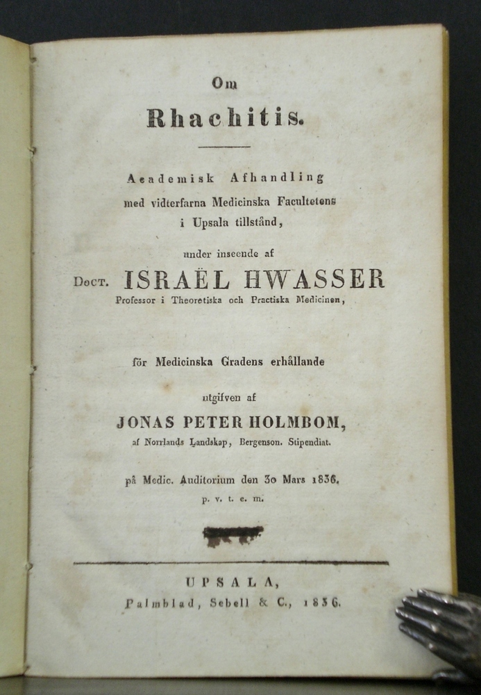 Om Rhachitis. Akademisk afhandling (1836)