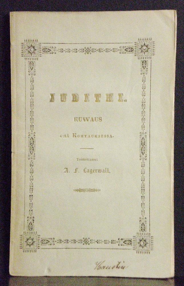 Jakob Fredrik Lagerwall Judithi. Kuwaus 4:sä kohtauksessa (1847)
