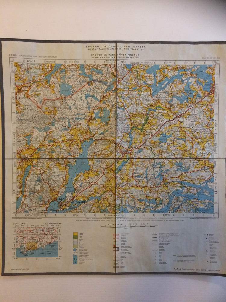 Karis. Ekonomisk karta över Finland (1947)