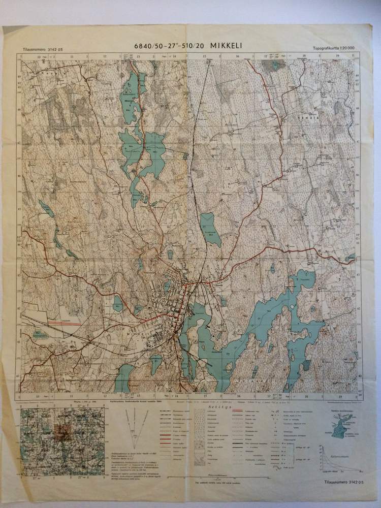 Mikkeli. Topografinen kartta (1948)