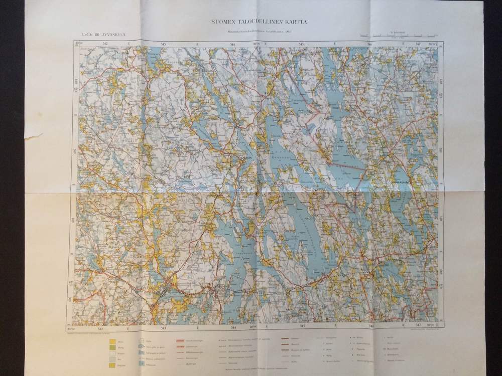 Jyväskylä. Suomen taloudellinen kartta (1941)