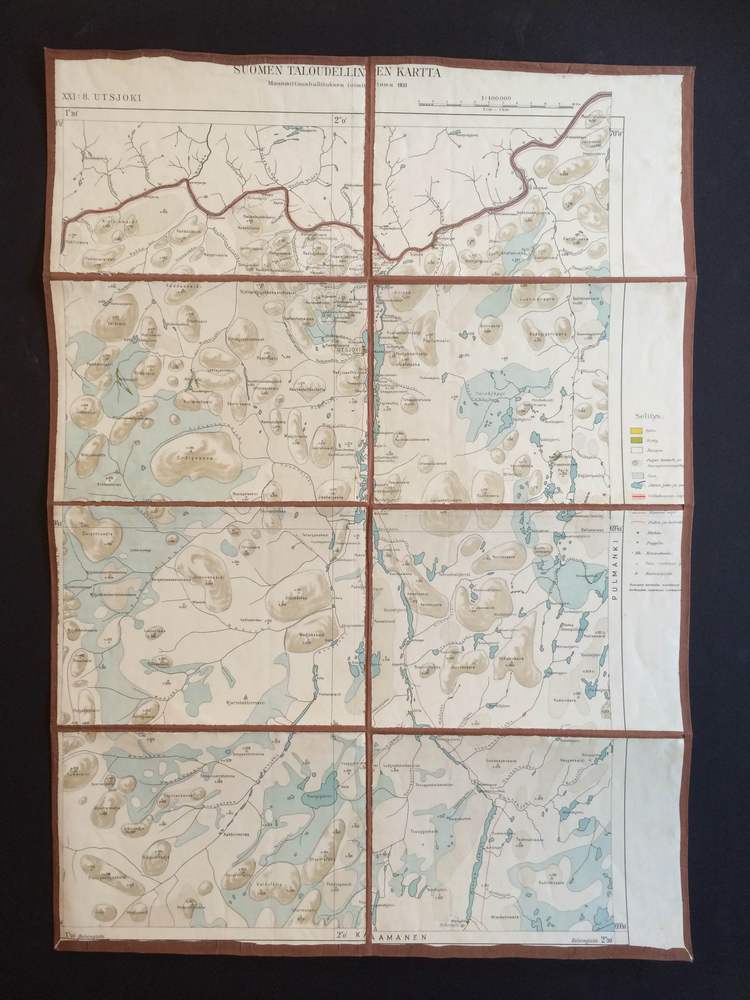 Utsjoki. Suomen taloudellinen kartta (1931)