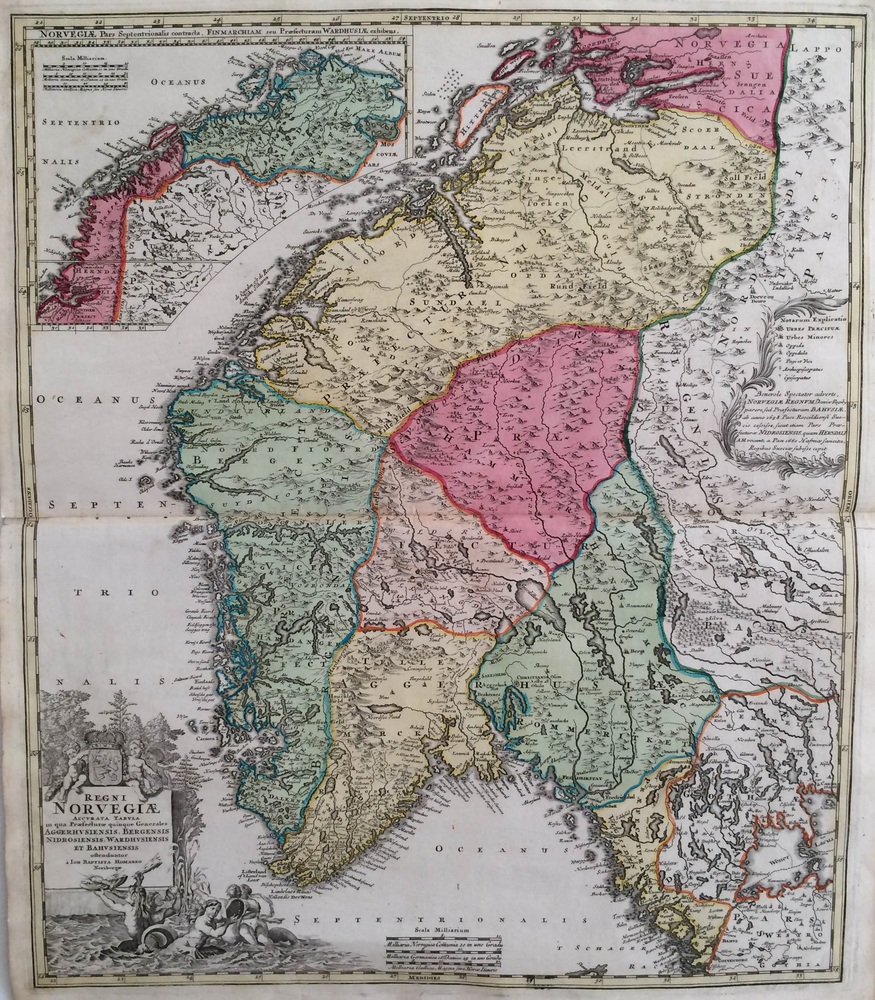 Homann, Joh. Bapt.: Regni Norvegiae accurata tabula