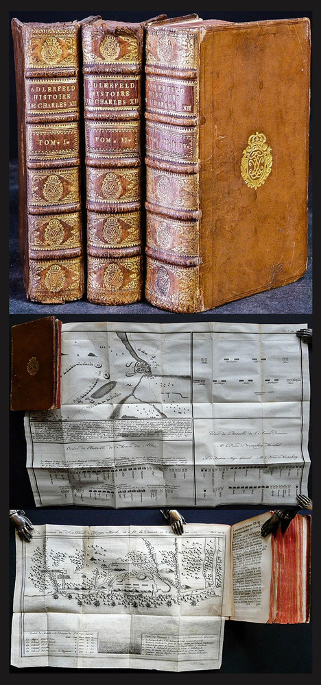 Adlerfelt, Gustaf (1671-1709): Histoire militaire de Charles XII roi de Suede. Tome I-IV.