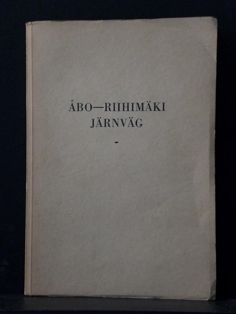 Åbo - Riihimäki Järnväg (1929)