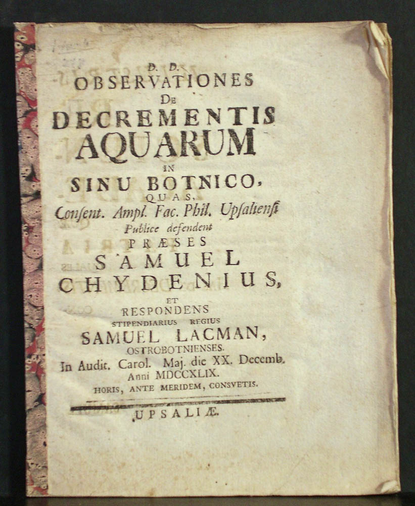 Chydenius, Samuel: Observationes TUPLA!!!