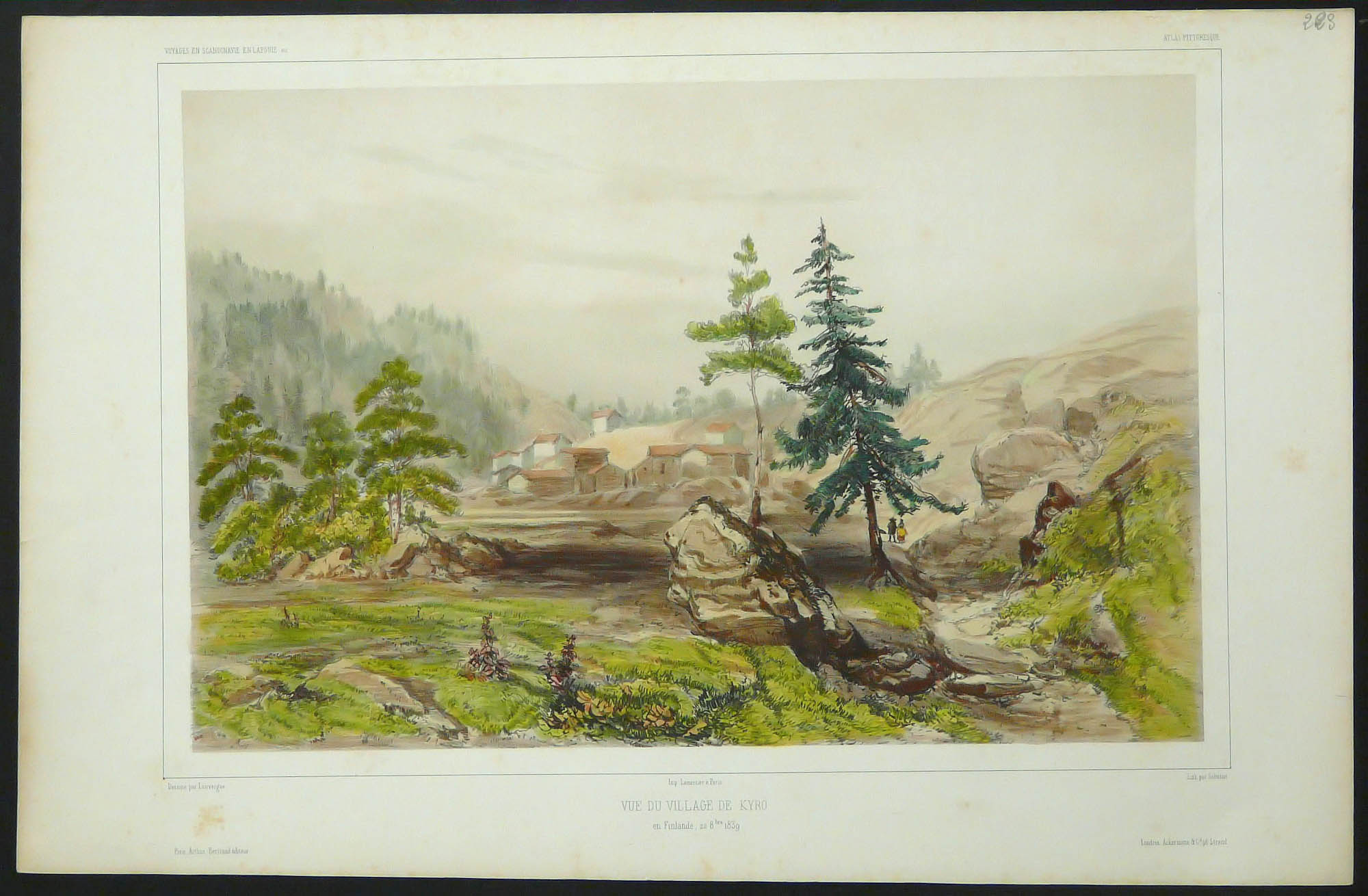 B. LAUVERGNE Vue de village de Kyrö (1842)