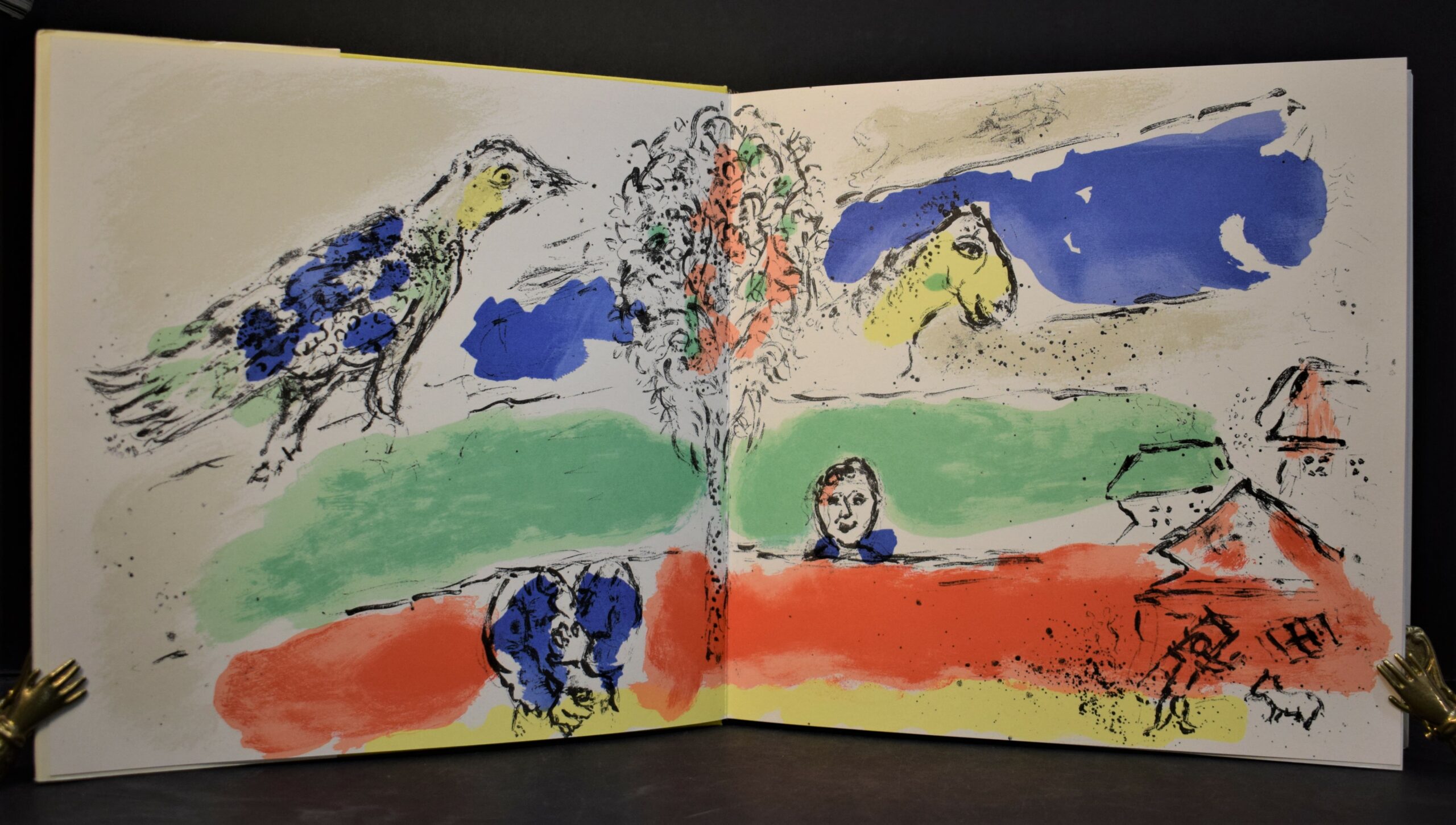 Marc Chagall Den gröna floden originallitografi 1974