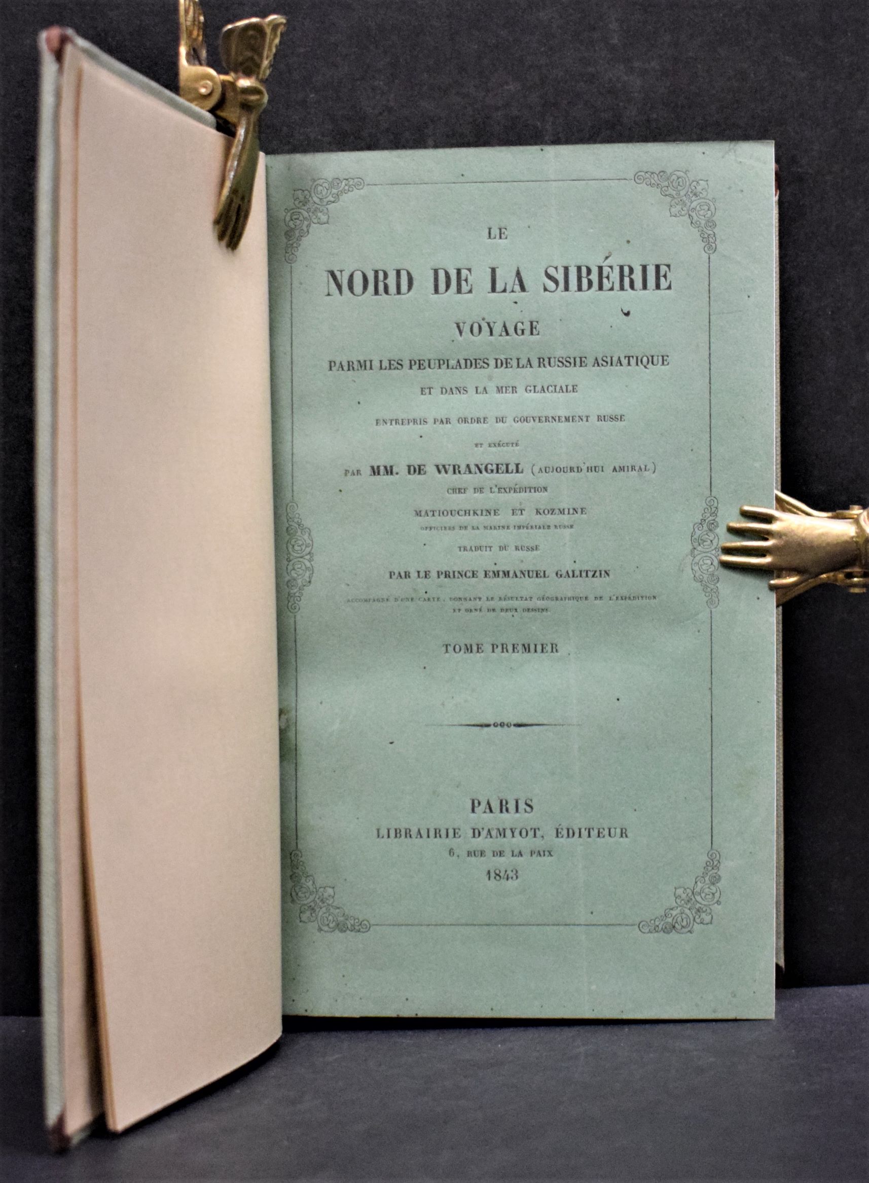 WRANGELL Le Nord de la Sibérie (1843)