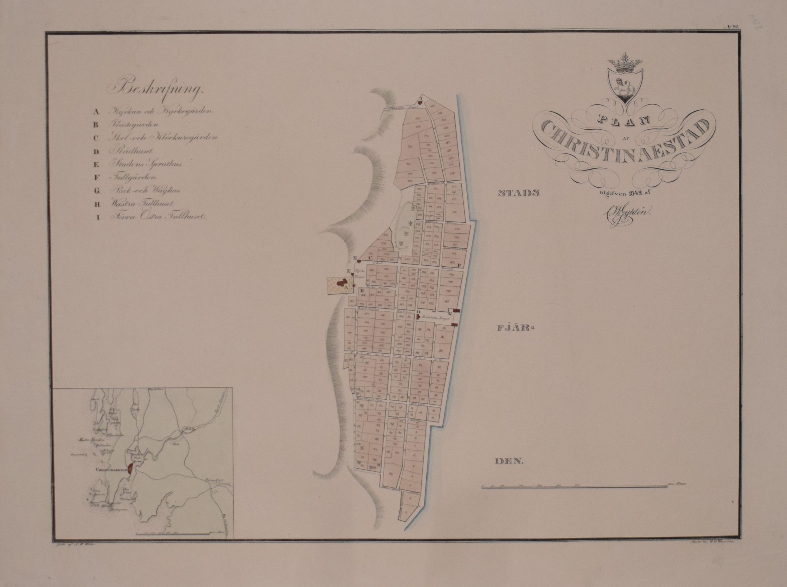 C. W. Gyldén Plan af Christinaestad (1842)