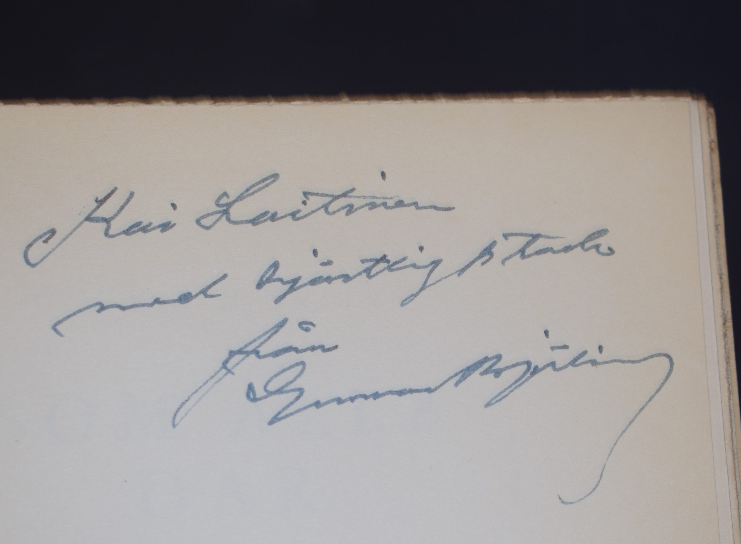 Björling, Gunnar: Som alla dar (*dedikation till Kai Laitinen) - Image 2