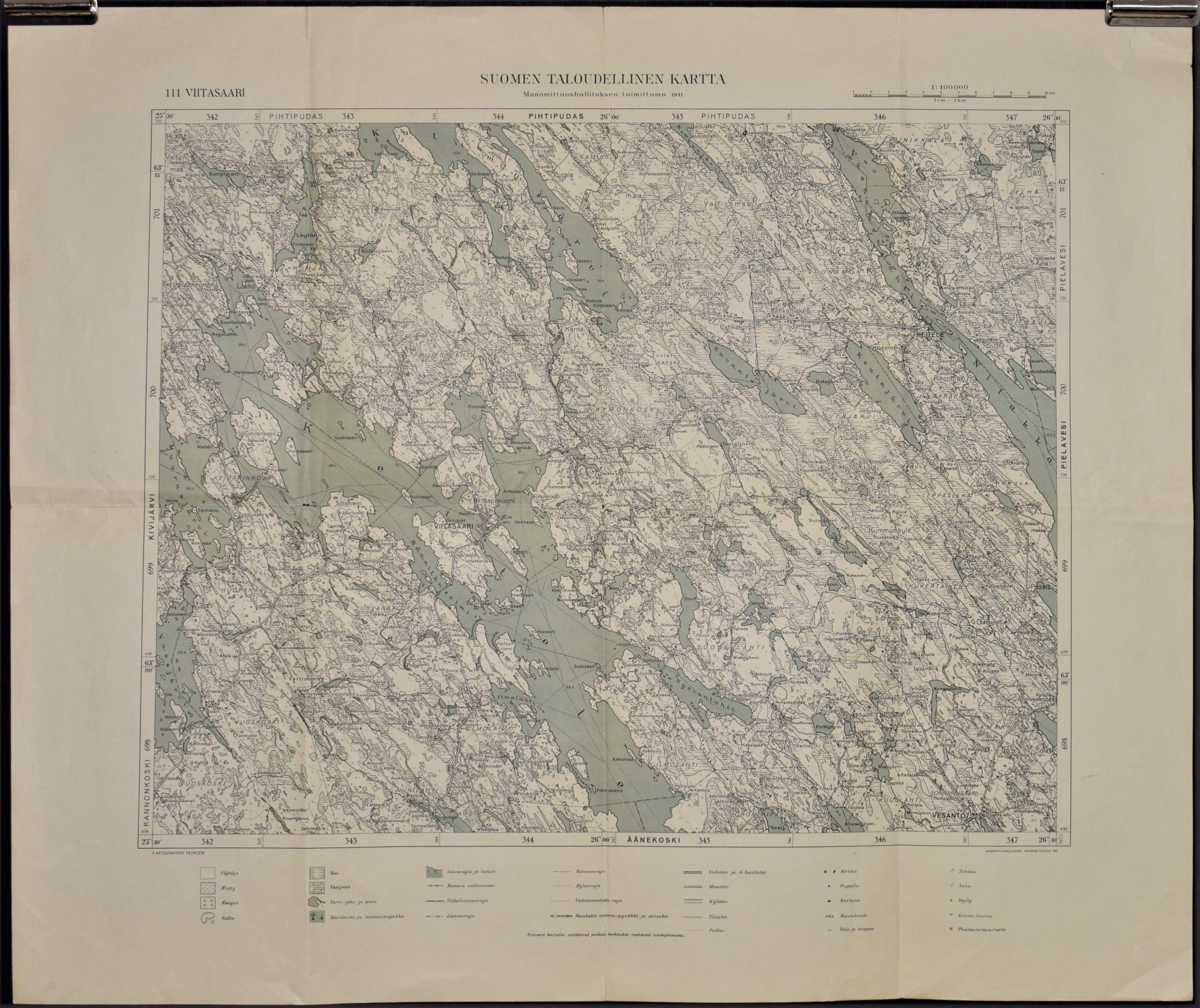 Viitasaari – Suomen taloudellinen kartta (1941)