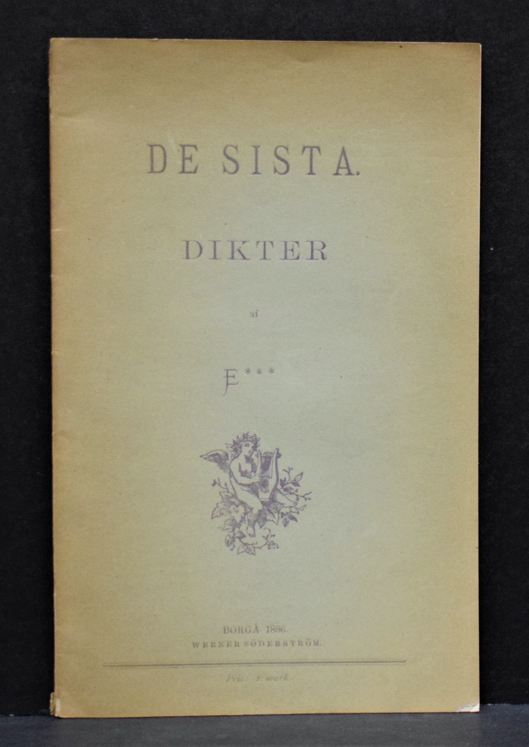 Emilie Björksten De sista - Dikter (1886)