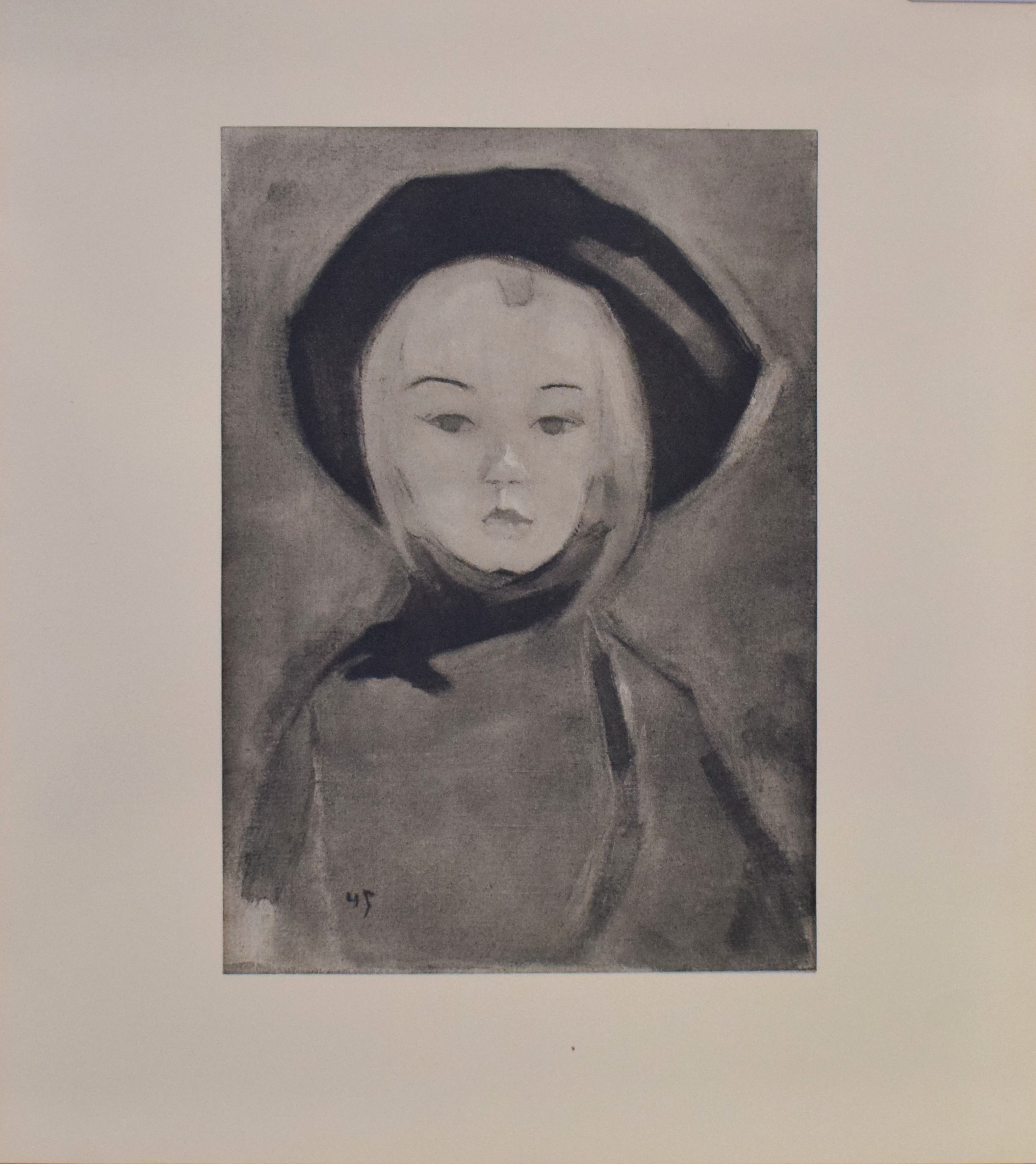 Helene Schjerfbeck: Flicka med blått band (1945)