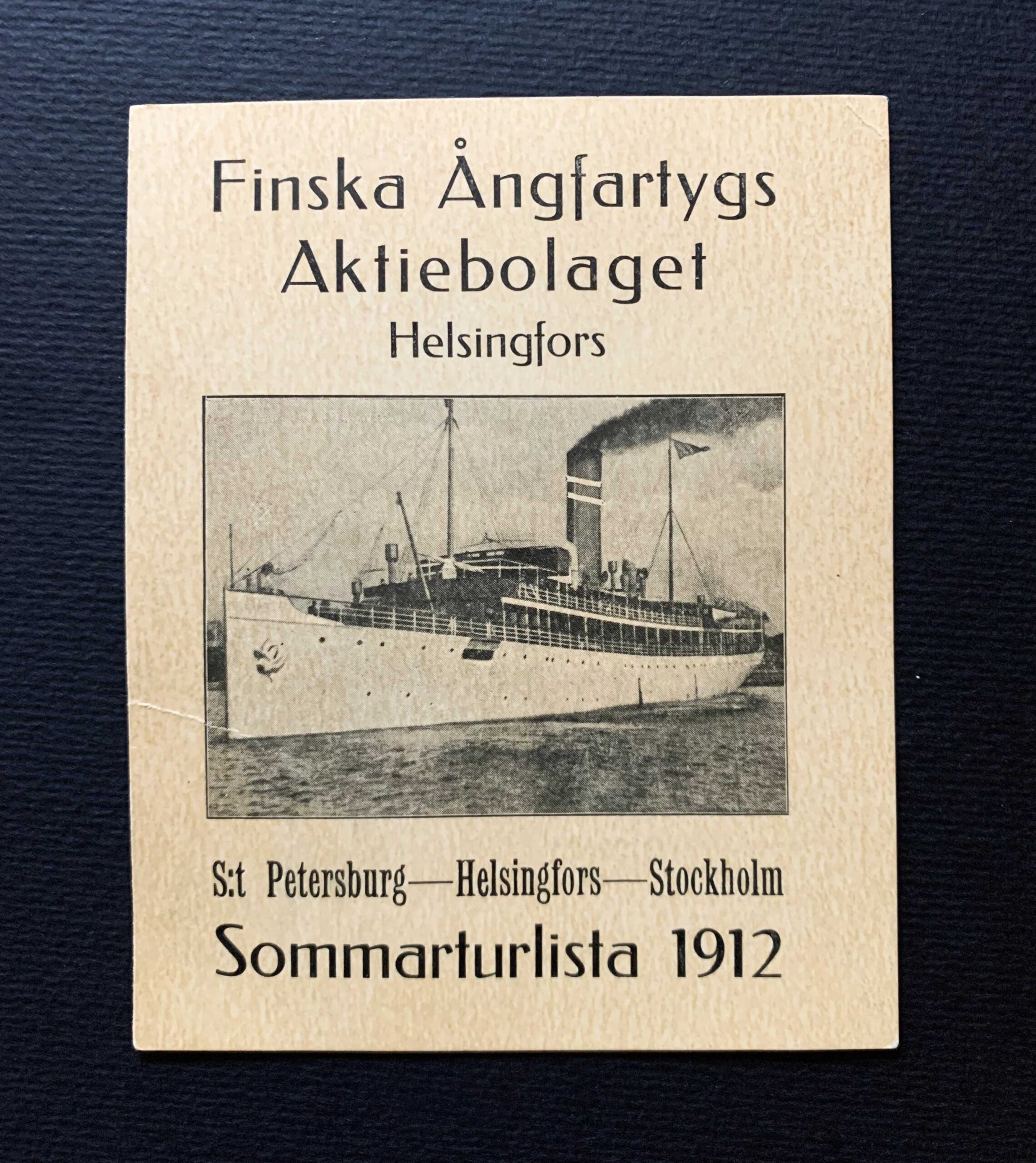 FÅA Sommarturlista 1912