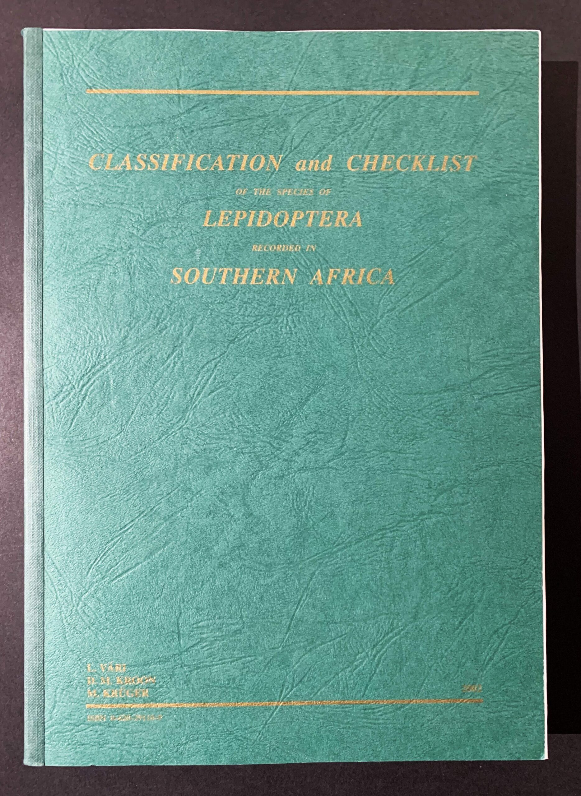 Classification and Checklist of the Species of Lepidoptera Recorded in Southern Africa